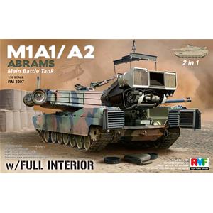 RYE FIELD MODEL: 1/35 M1A1/ A2 Abrams 2 IN 1 con interni completi