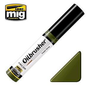 AMMO OF MIG: OILBRUSHER colore FIELD GREEN (colore ad olio pre-diluito con pennello applicatore nel tappo)
