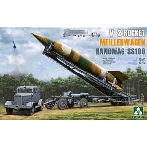 TAKOM MODEL: 1/35; WWII German V-2 Rocket Transporter/Erector Meillerwagen+Hanomag SS100