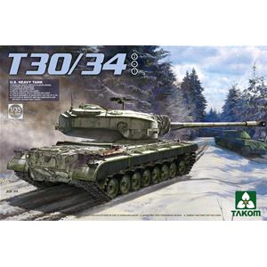 TAKOM MODEL: 1/35; U.S. Heavy Tank T30/34 2 in 1