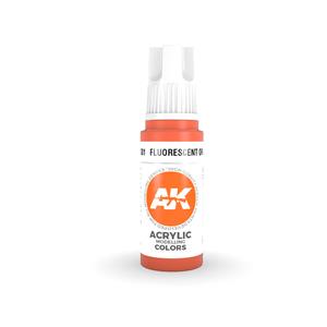 AK INTERACTIVE: colore acrilico 3rd Generation Fluorescent Orange 17ml