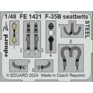 EDUARD: 1/48 F-35B seatbelts STEEL- set di fotoincisioni per kit TAMIYA 61125