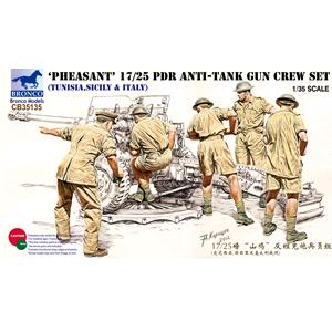 Bronco Models: 1/35; 17/25 pdr Anti-tank Gun Crew Set