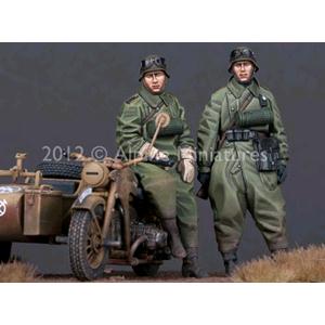 Alpine Miniatures: 1/35; set 2 motociclisti tedeschi WWII