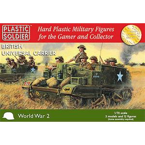 PLASTIC SOLDIER CO: cingolato inglese 1/72 ad assemblaggio rapido Universal Carrier WWII (3 per scatola)