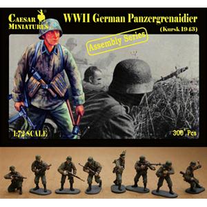 CAESAR MINIATURES: 1/72; German Panzergrenaidier (Kursk 1943) (ASSEMBLY SERIES)