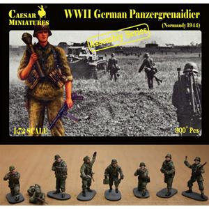 CAESAR MINIATURES: 1/72; German Panzergrenaidier (Normandy 1944) (ASSEMBLY SERIES)