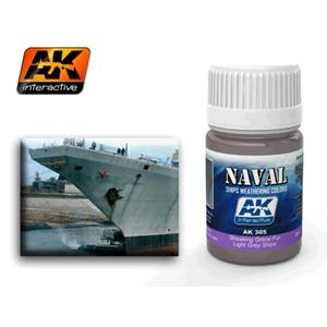 AK INTERACTIVE: striature di sporcizia per navi grigio chiaro; 35ml