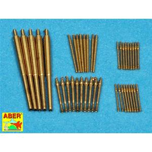 Aber: Set of Barrels for Narvic classe destroyers type 1936B: 127mm x 5; 37mm (C/30) x 8; 37mm(M42) x 10; 20mm x 18