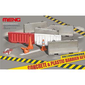 MENG MODEL: Concrete & plastic barrier set