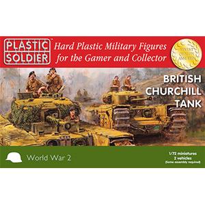 PLASTIC SOLDIER CO: 1/72nd Churchill Tank kit - 2 models in a box