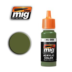 AMMO OF MIG: acrylic paint 17ml; RAL7008 GRAUGRÜN OPT 2