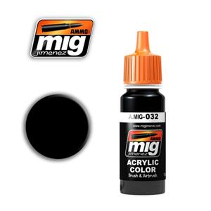 AMMO OF MIG: colore acrilico 17ml; SATIN BLACK
