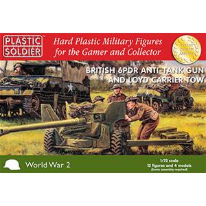 PLASTIC SOLDIER CO: 1/72 British 6pdr Anti-tank Gun and Loyd Carrier