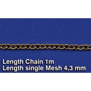 Royal Model: Metal Chain (G) Length single Mesh 4,3 mm