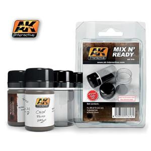 AK INTERACTIVE: MIX N READY ( 4 EMPTY JARS WHITH LABELS)