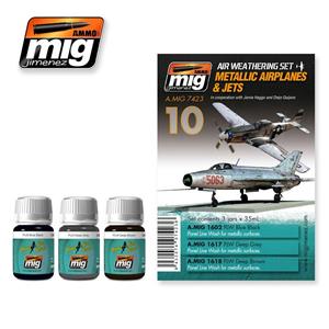 AMMO OF MIG: AIRPLANE WEATHERING SETS: METALLIC AIRPLANES & JETS