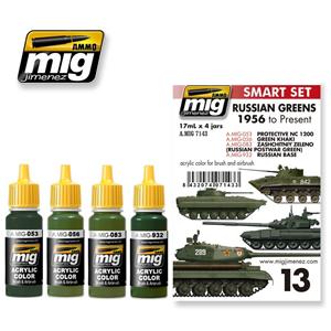 AMMO OF MIG: set colori RUSSIAN GREENS 1956 TO PRESENT