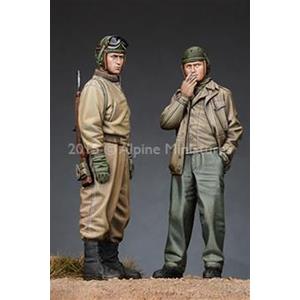 Alpine Miniatures: 1/35; US Tank Crew - Set 2 figures