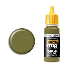 AMMO OF MIG: colore acrilico 17ml; FS 34151 ZINC CHROMATE GREEN (INTERIOR GREEN)