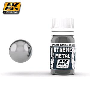 AK INTERACTIVE: XTREME METAL Stainless Steel - 30 ml