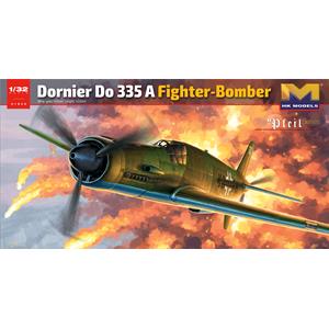 HONG KONG MODEL: 1/32 Do335A fighter bomber (with free resin fig.)
