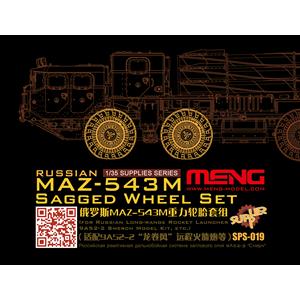 MENG MODEL: 1/35 Set di ruote in resina effetto peso per RUSSIAN MAZ-543M SAGGED