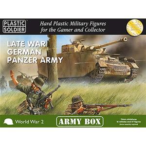 PLASTIC SOLDIER CO: 15mm Late War German Panzer Army (16 vehicles and 47 miniatures)