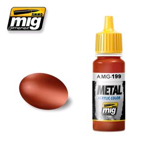AMMO OF MIG: METAL ACRYLICS - colore acrilico 17ml - COPPER