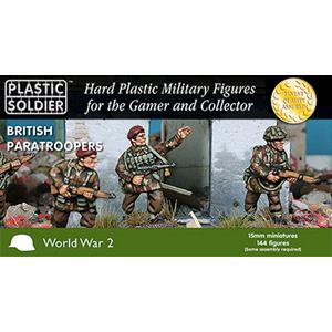 PLASTIC SOLDIER CO: 15mm British Partaroopers 1944-45 (144 miniatures + heavy weapons)