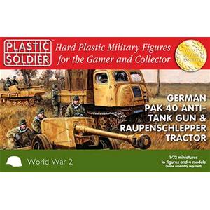 PLASTIC SOLDIER CO: 1/72 Pak40 and Raupenschlepper Ost (2 trucks + 2 guns)