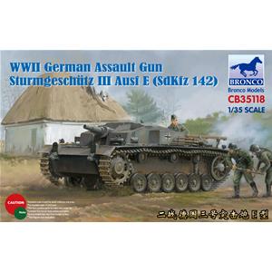 Bronco Models: 1/35; WWII German Assault Gun Sturmgeschütz  III Ausf E (SdKfz 142)
