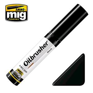 AMMO OF MIG: OILBRUSHER, BLACK - Oil paint with fine brush applicator
