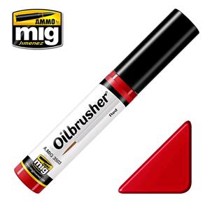 AMMO OF MIG: OILBRUSHER, RED - Oil paint with fine brush applicator