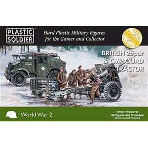 PLASTIC SOLDIER CO: British 25pdr and CMP Quad Tractor - scala 1/100 (48 figure e 12 modelli)