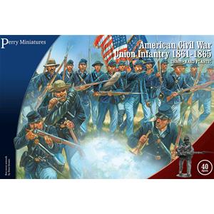 Perry Miniatures: 28mm; American Civil War Union Infantry 1861-65 ( box of 40 figures)