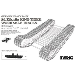MENG MODEL: 1/35; Set di cingoli maglia a maglia per Sd.Kfz.182 King Tiger (mobili, assemblaggio ad incastro)