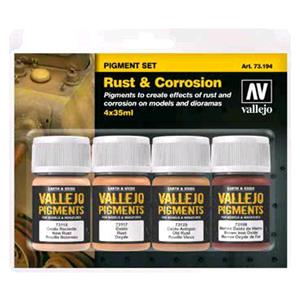 Vallejo Pigments 4 pigments set Rust & Corrosion 35 ml