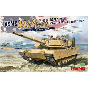 MENG MODEL: 1/35 USMC M1A1 AIM/U.S. Army M1A1 Abrams TUSK Main Battle Tank