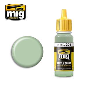 AMMO OF MIG: colore acrilico 17ml; FS 34424 LIGHT GRAY GREEN