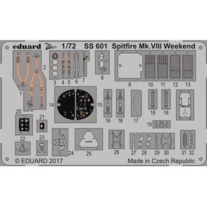 EDUARD: 1/72; set di fotoincisioni per Spitfire Mk. VIII Weekend (kit Eduard)