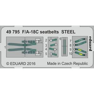 EDUARD: 1/48 ; F/A-18C seatbelts STEEL - per kit KINETIC