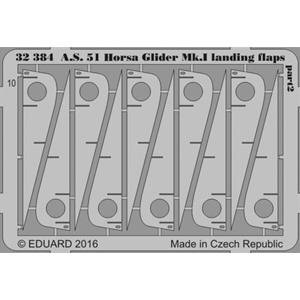 EDUARD: 1/35; A.S. 51 Horsa Glider Mk.I landing flaps (for kit BRONCO MODELS) - photoetched set