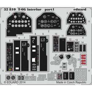 EDUARD: 1/32; T-6G interior S.A. (for kit KITTY HAWK) - photoetched set