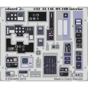 EDUARD: 1/32; OV-10D interior S.A. (per kit KITTY HAWK) - set fotoincisioni