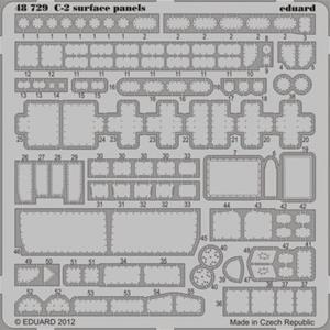 EDUARD: 1/48; C-2 surface panels S.A. (for kit KINETIC) - photoetched set