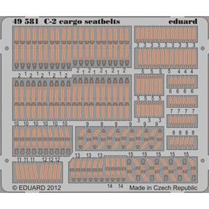 EDUARD: 1/48; C-2 cargo seatbelts (per kit KINETIC) - set fotoincisioni