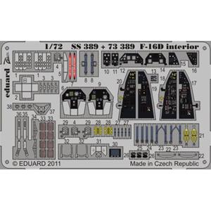 EDUARD: 1/72; F-16D interior S.A. (for kit KINETIC) - photoetched set