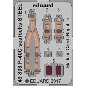 EDUARD: 1/48; P-40C seatbelts STEEL (per kit BRONCO) - set fotoincisioni