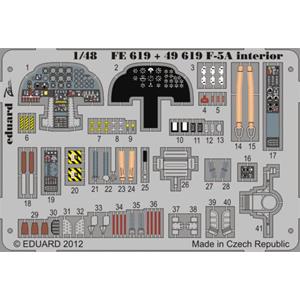 EDUARD: 1/48; F-5A interior S.A. (for kit KINETIC) - photoetched set